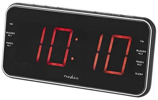 Nedis CLAR004BK - klokkeradio - AM/FM